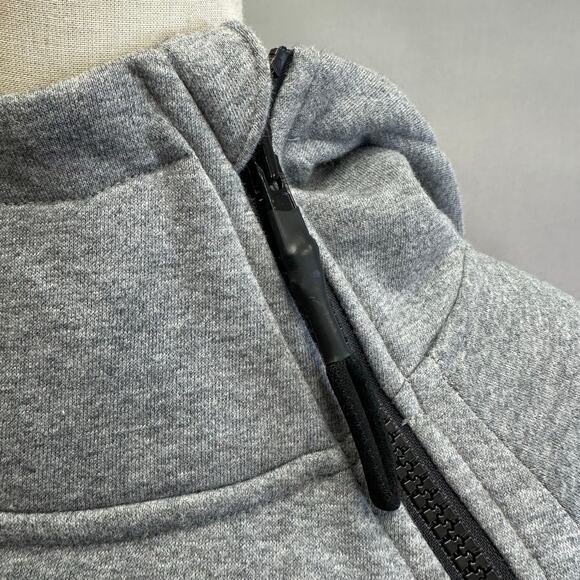 Tuxy Suit Men's Gray/Black Jumpsuit One Piece Hoodie Sweatsuit Size Large - Picture 15 of 16